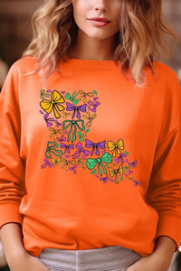 Louisiana Mardi Gras coquette Graphic Sweatshirt