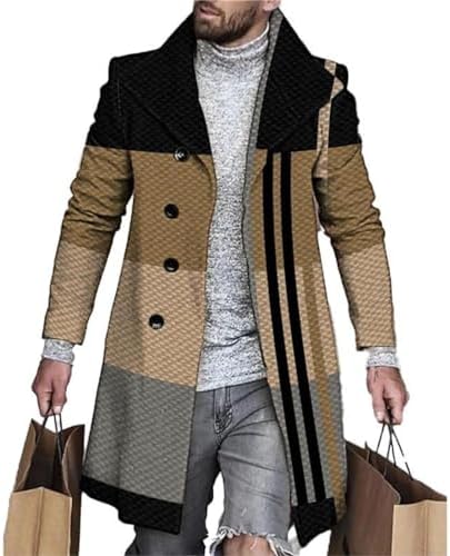 Lapel Single Breasted Slim Overcoat