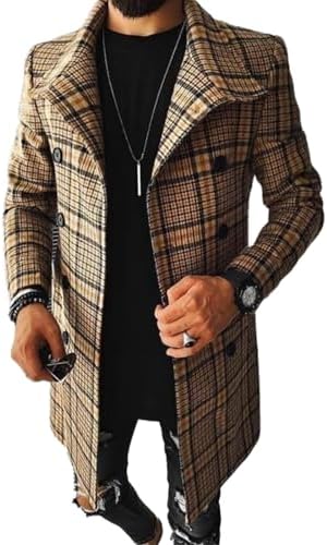 Lapel Single Breasted Slim Overcoat