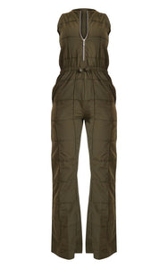 Zip Up Toggle Jumpsuit