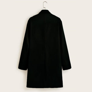 Lapel Single Breasted Slim Overcoat