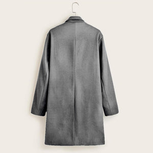 Lapel Single Breasted Slim Overcoat