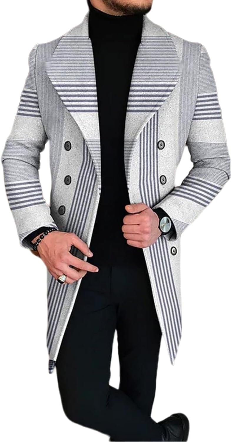 Lapel Single Breasted Slim Overcoat