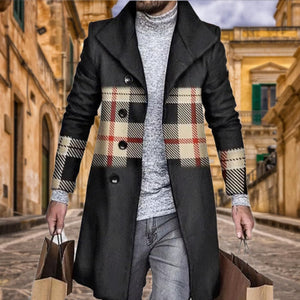 Lapel Single Breasted Slim Overcoat