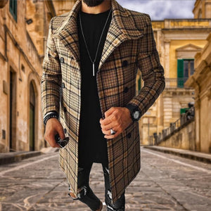 Lapel Single Breasted Slim Overcoat