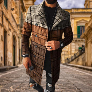 Lapel Single Breasted Slim Overcoat