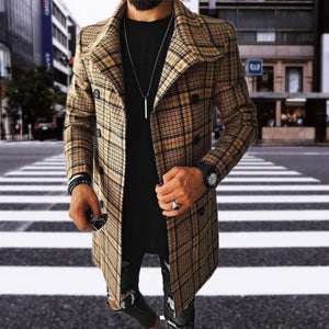 Lapel Single Breasted Slim Overcoat