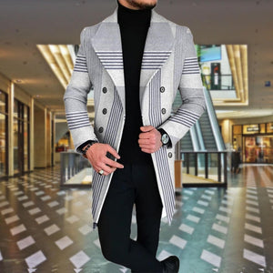 Lapel Single Breasted Slim Overcoat