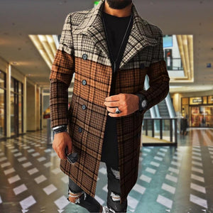 Lapel Single Breasted Slim Overcoat