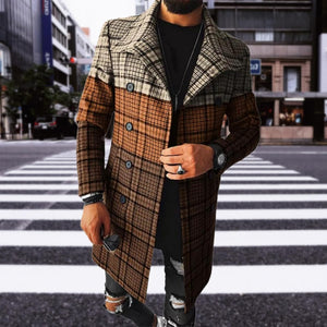 Lapel Single Breasted Slim Overcoat