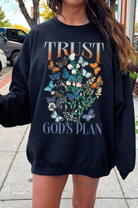 Trust God's Plan Christian Graphic Plus Sweatshirt