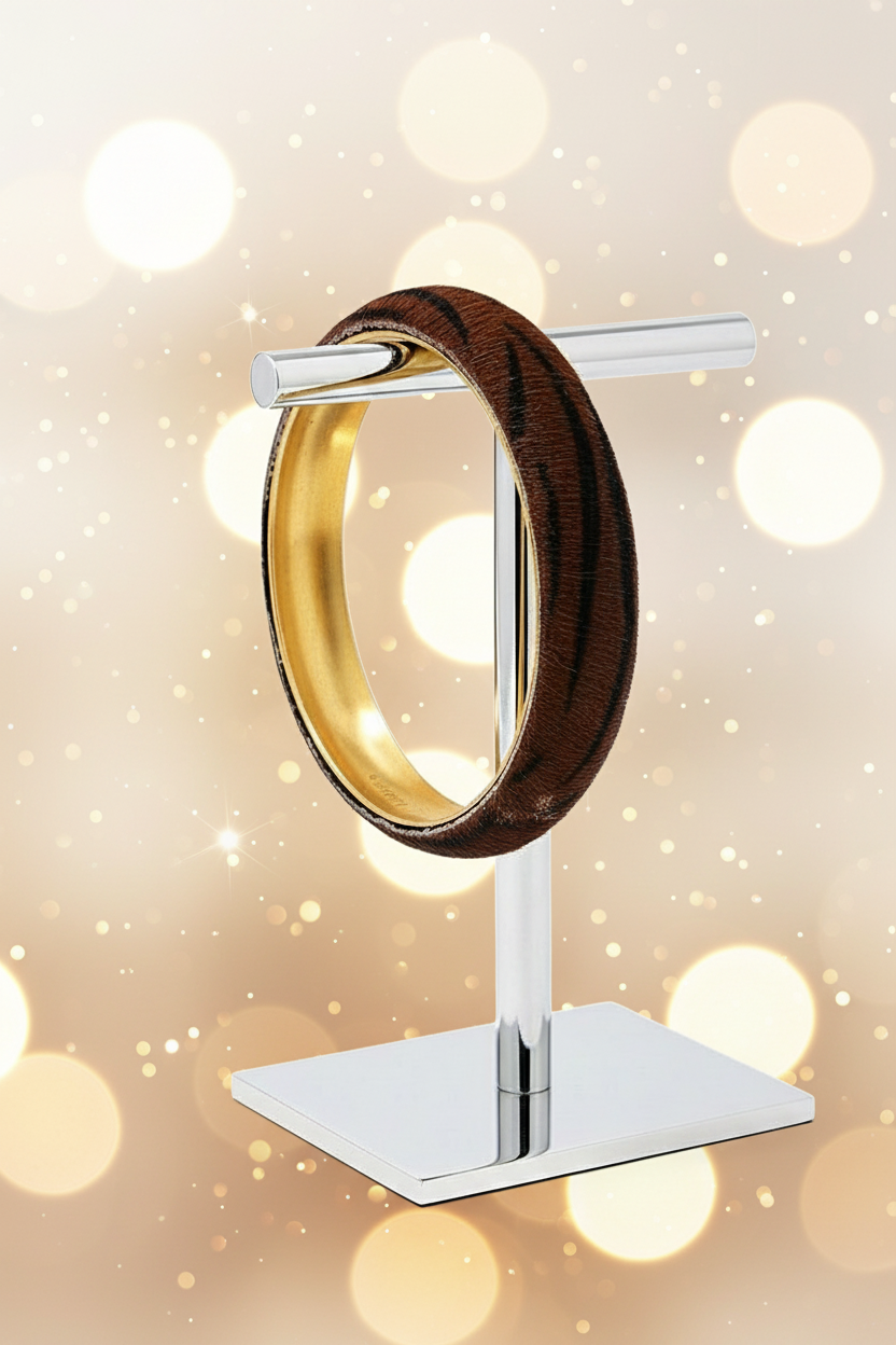 Animal Print Metal Bangle Bracelet