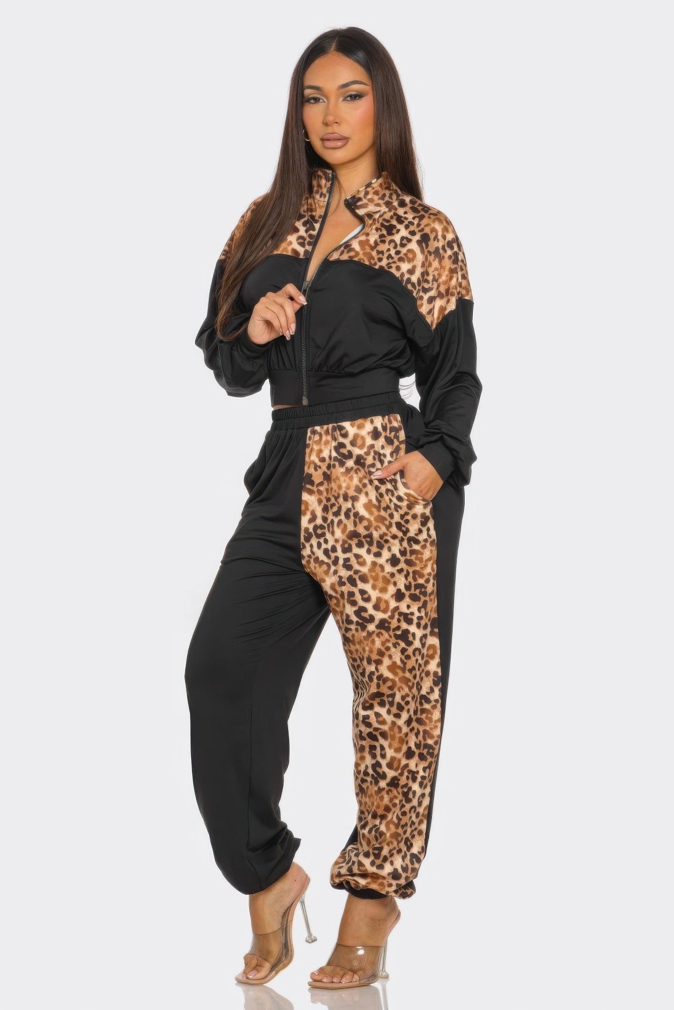 Animal Print Jogger  Set