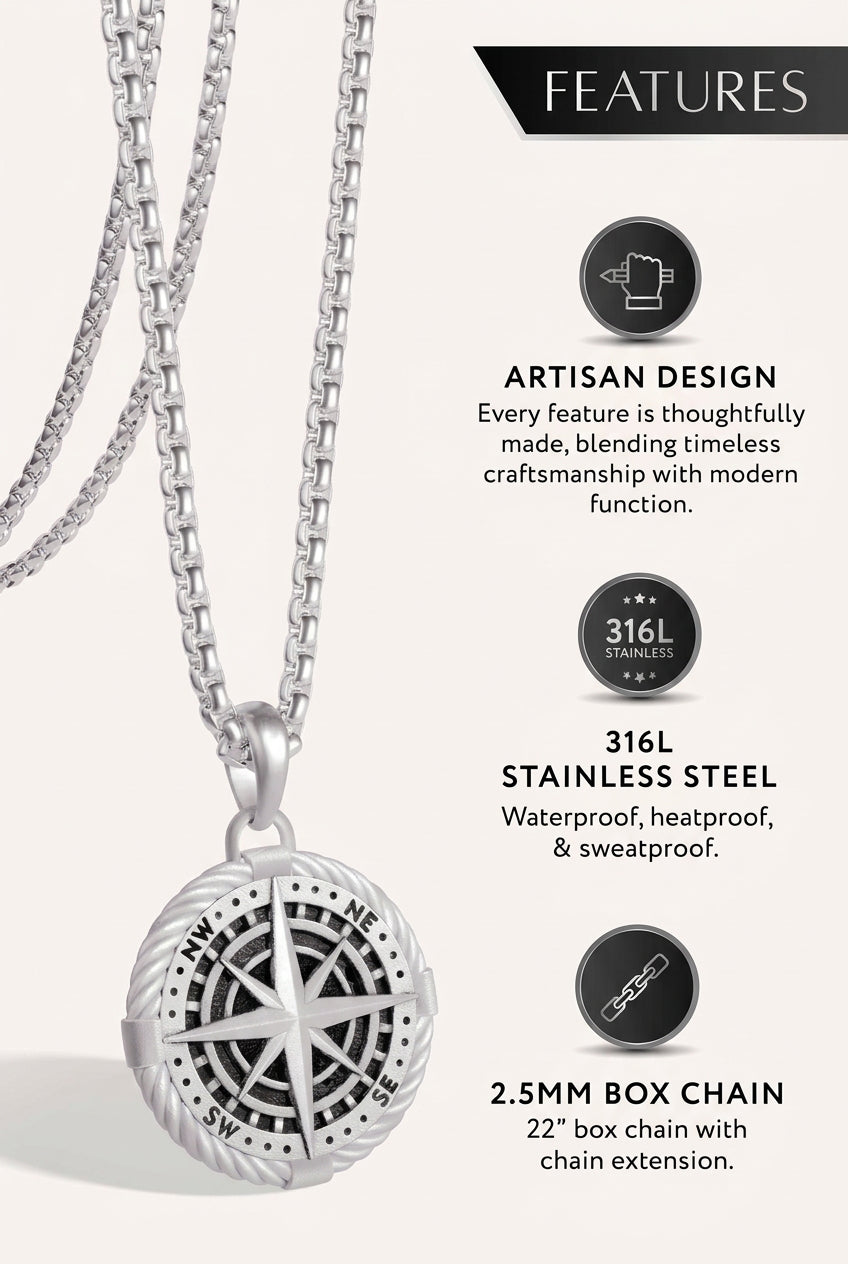 Compass Pendant Necklace