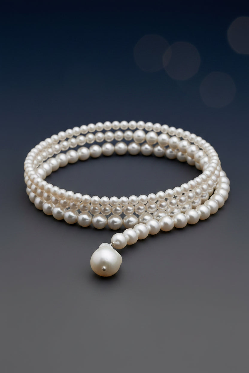 Gretchen Pearl Wrap Necklace