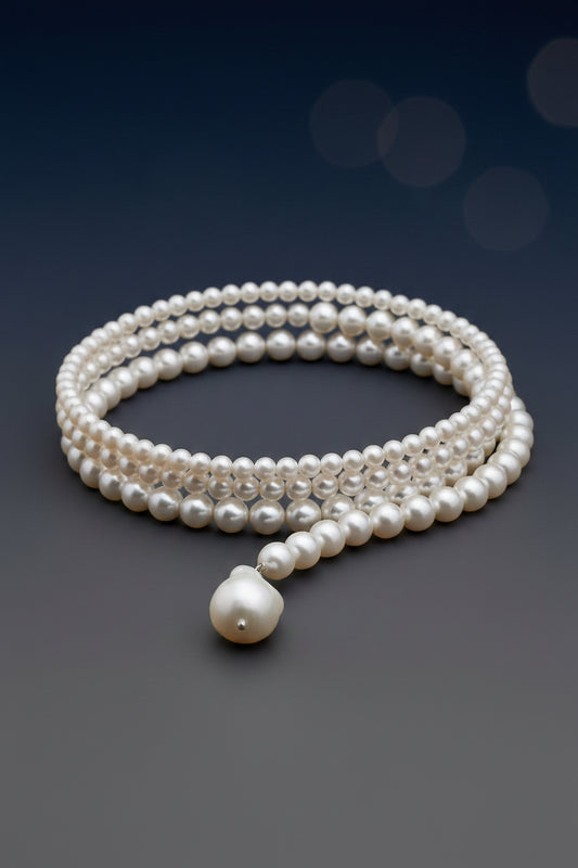 Gretchen Pearl Wrap Necklace