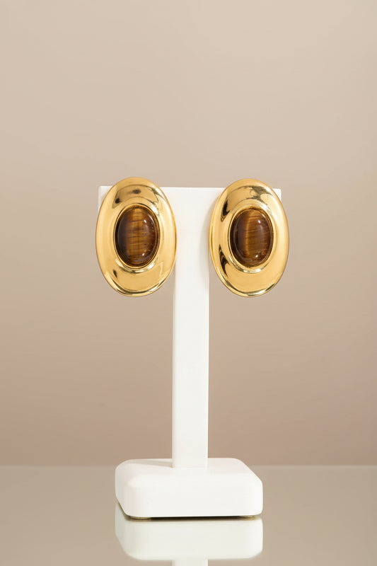 Sedona Tiger Eye Oval Studs