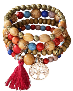 4 Pieces Bohemian Bracelet Set