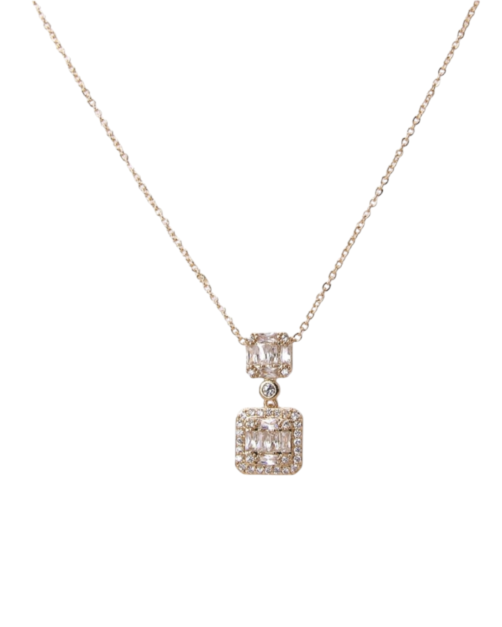 Double Square Necklace