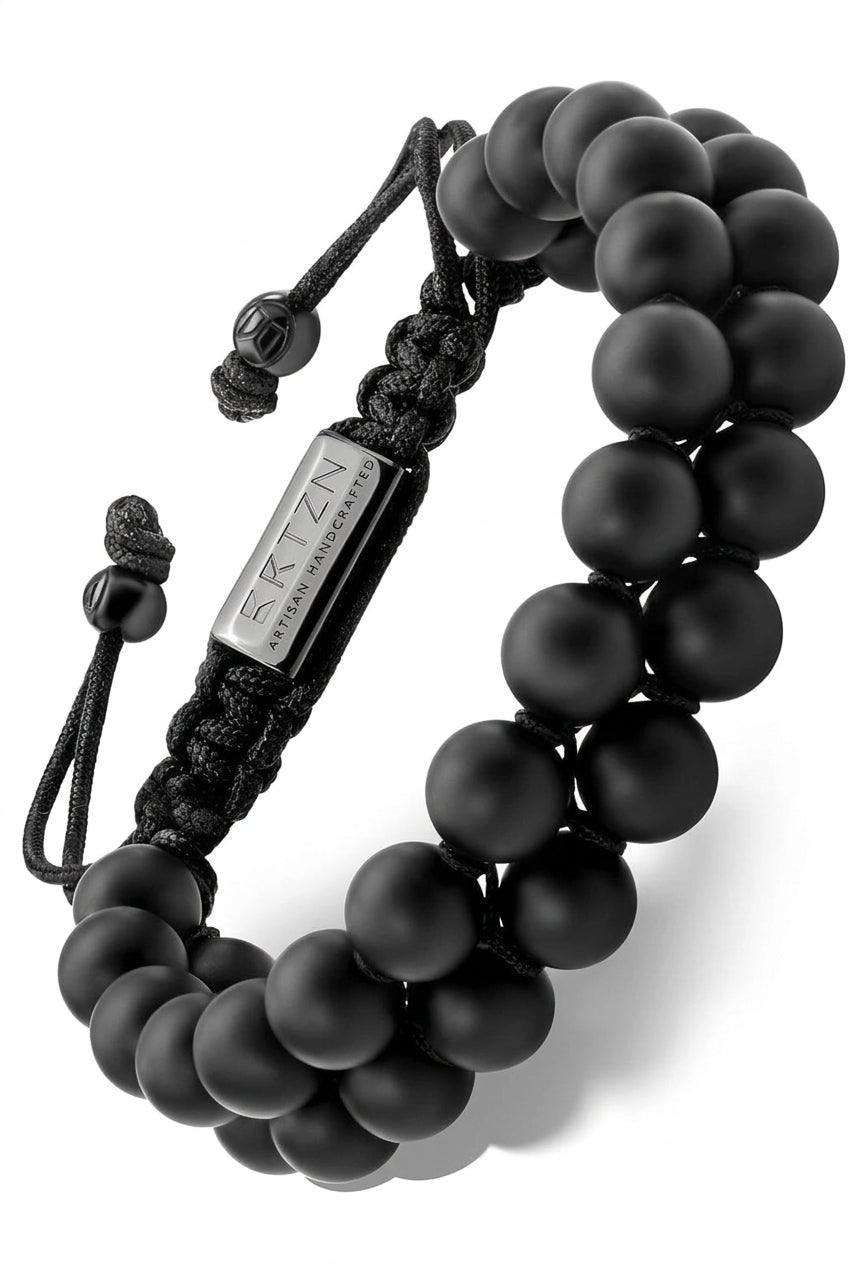 Black Onyx Beaded Bracelet - Morocco