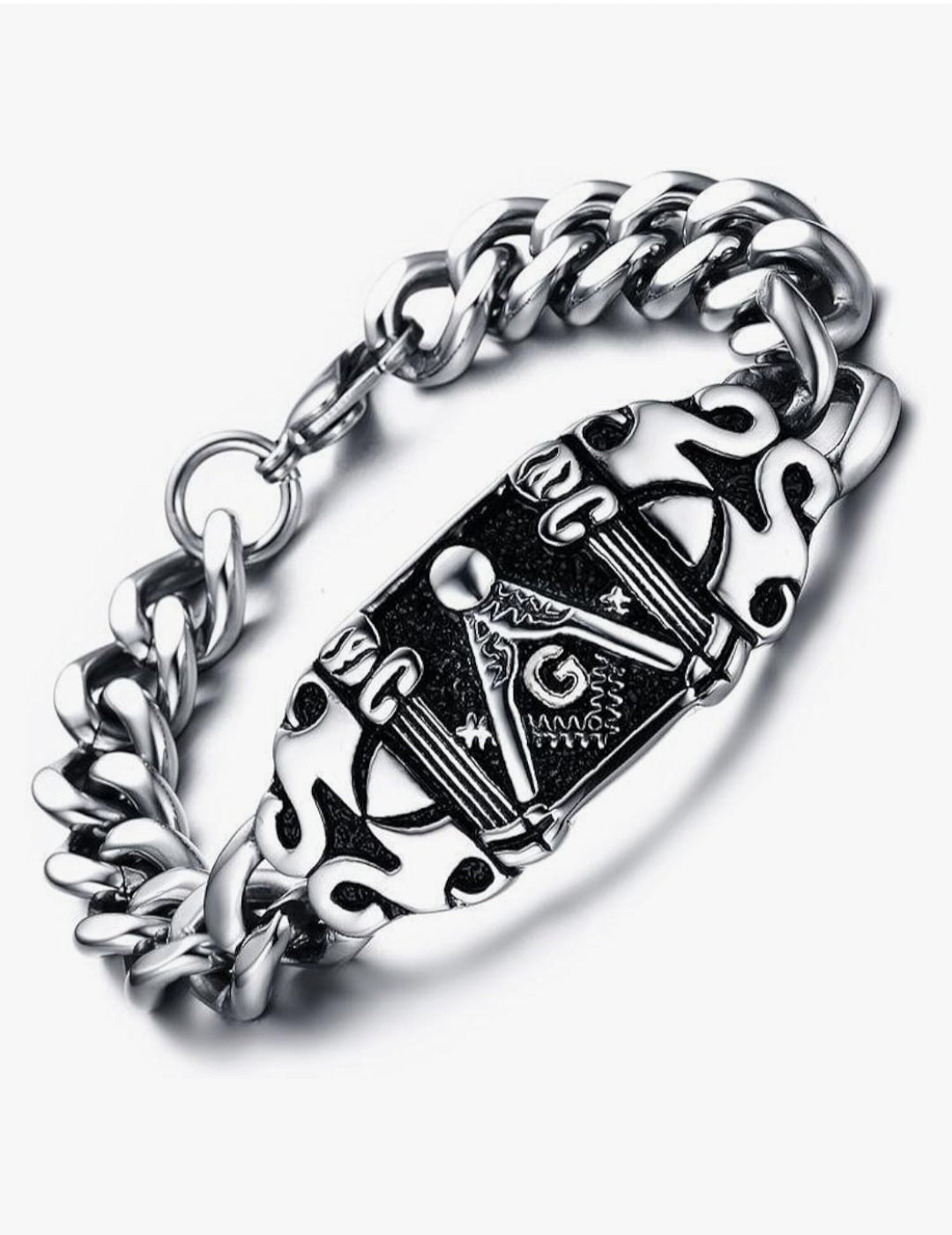 Stainless Steel Freemason Masonic Bracelet