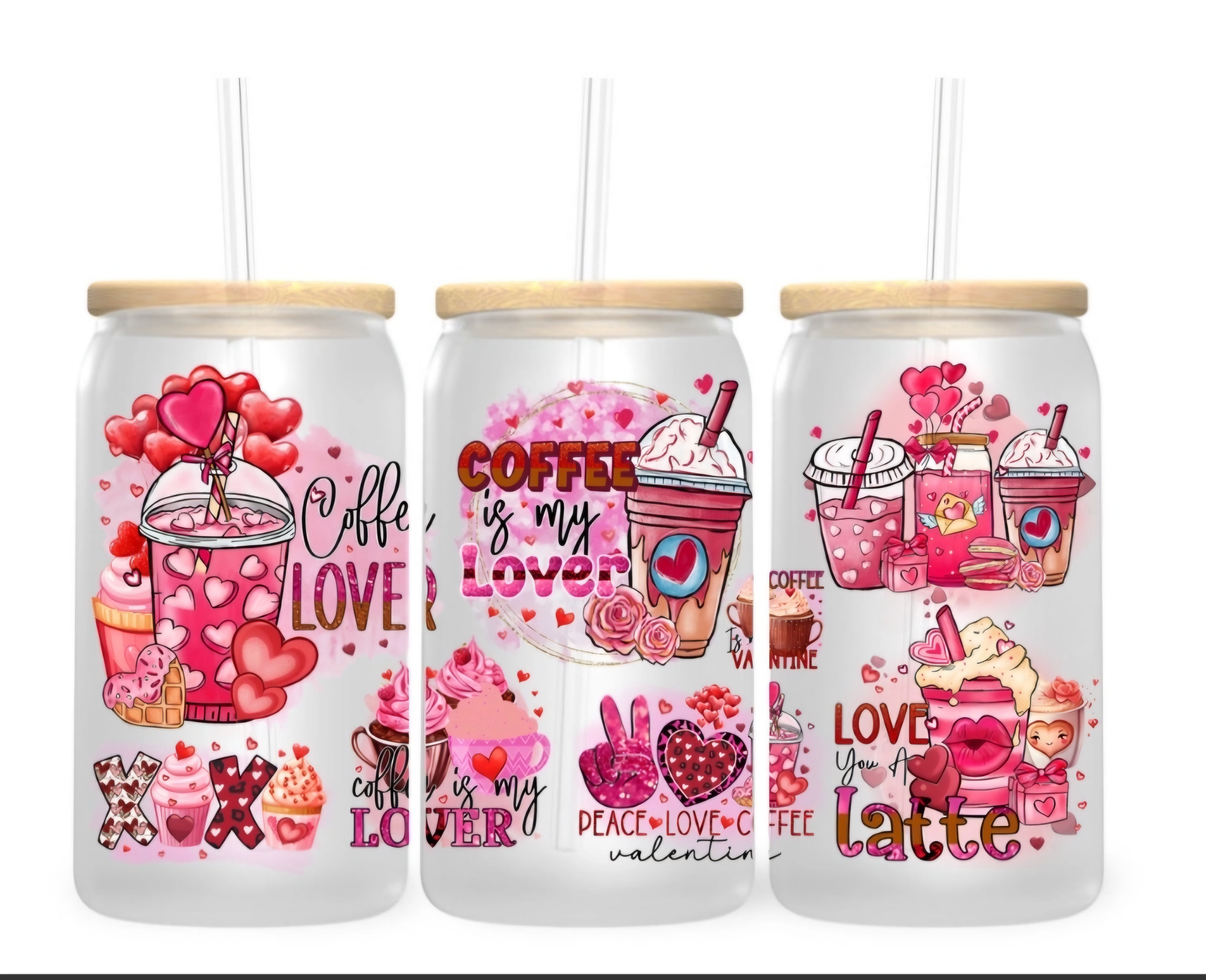 Coffee Valentine Glass Libby Tumbler