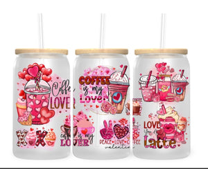 Coffee Valentine Glass Libby Tumbler