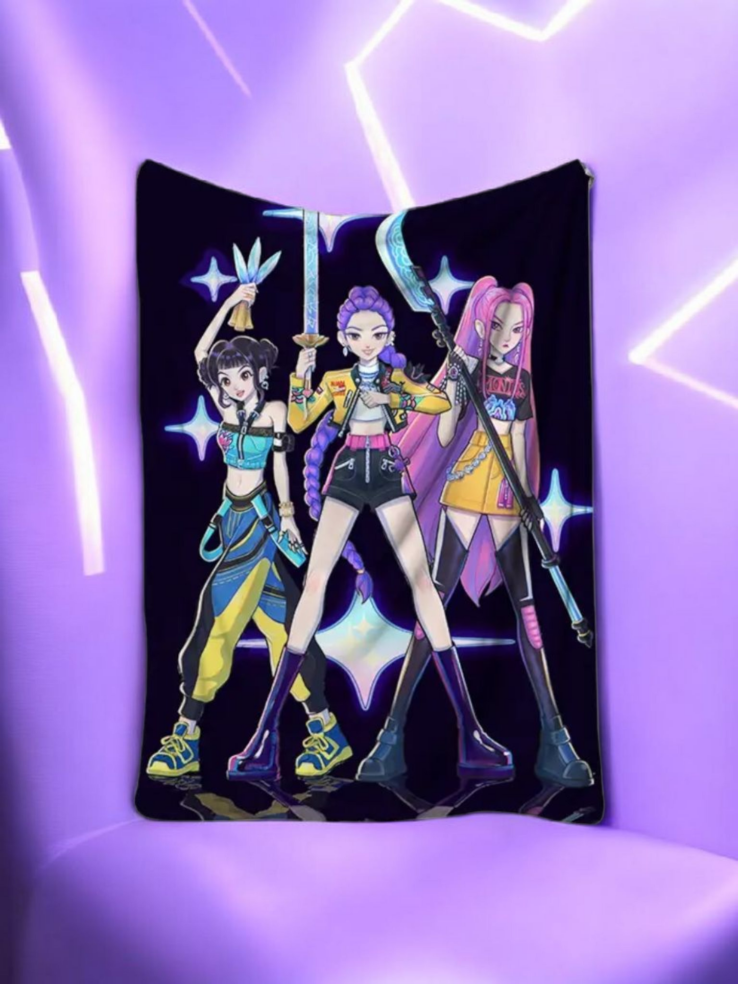 K Pop Plush Throw Blanket