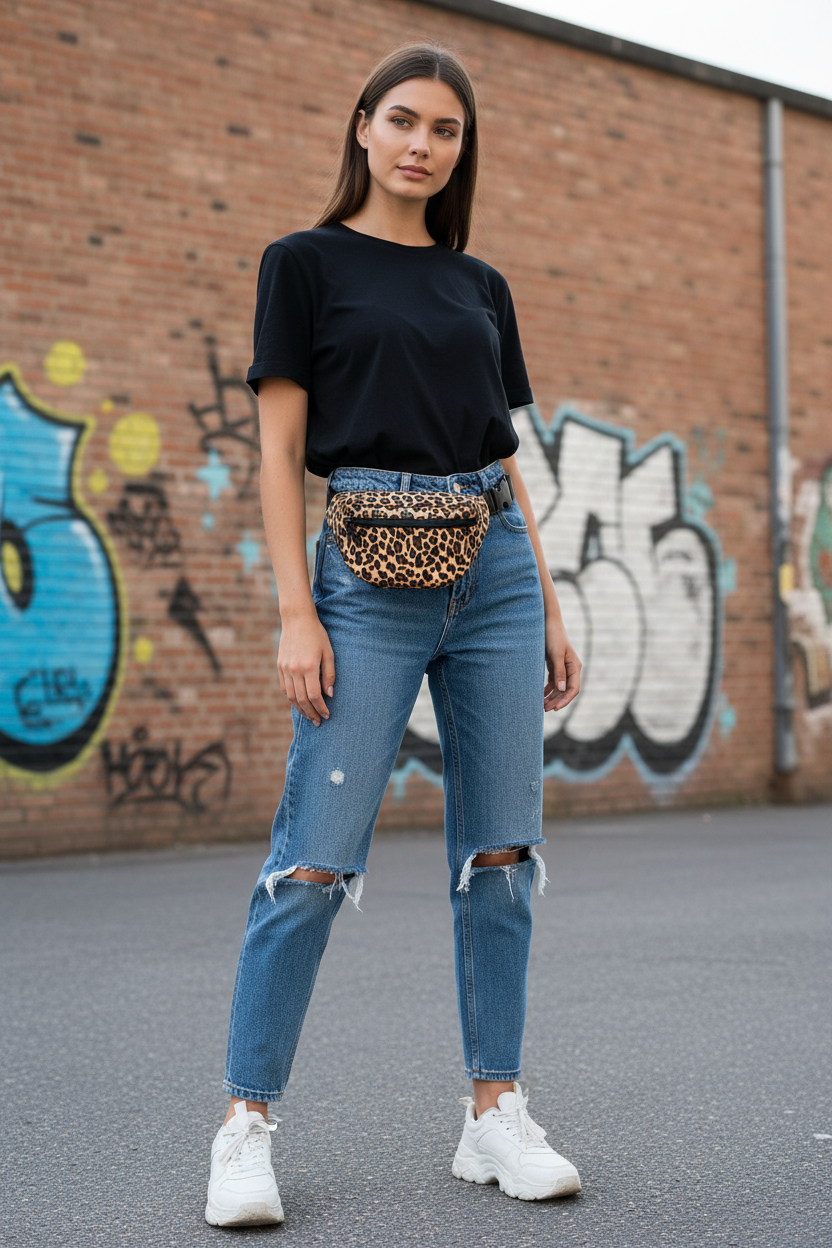 Cotton Canvas Leo Crossbody Bag