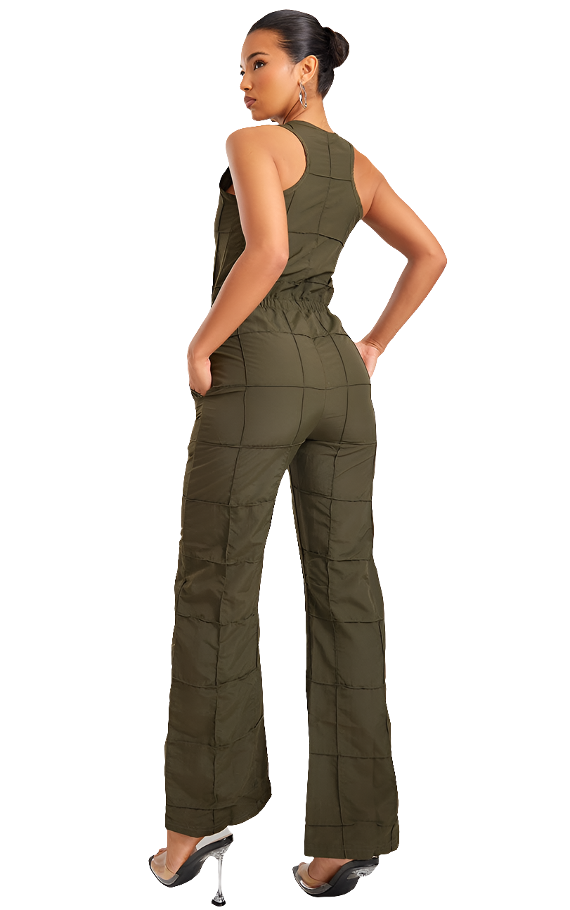 Zip Up Toggle Jumpsuit