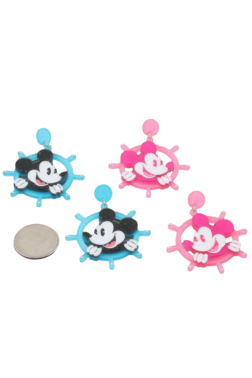 Classic Anchor Mickey Mouse Earrings