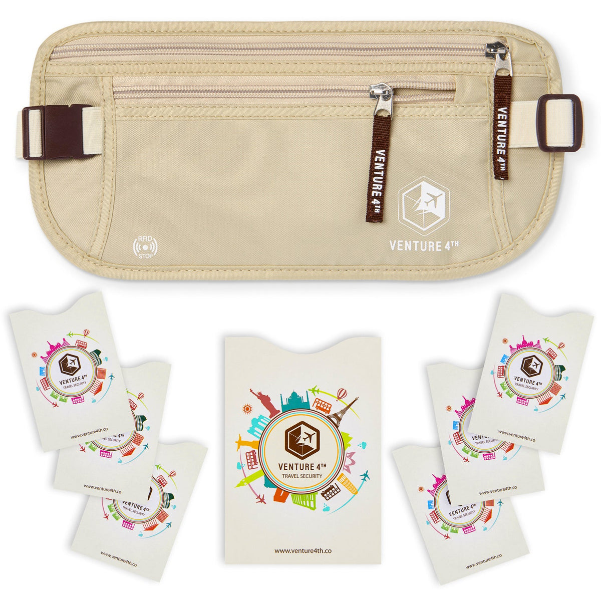 Travel Money Belt + RFID Sleeves