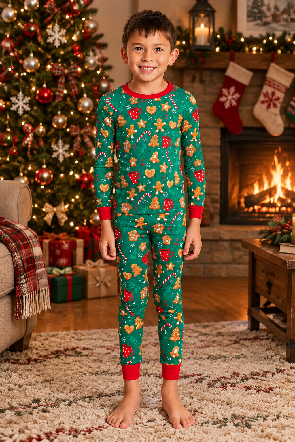 Two Piece Christmas Pajama Set