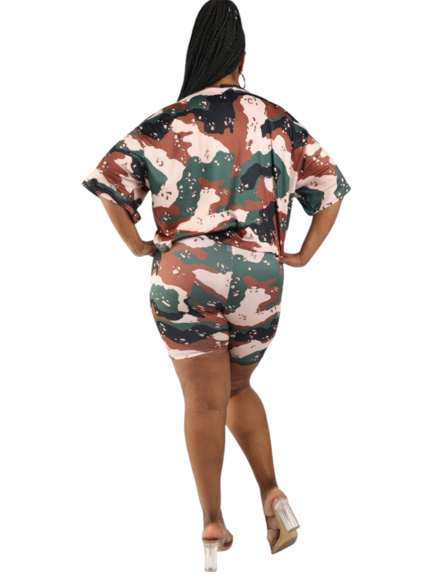 Camo Biker Short Set