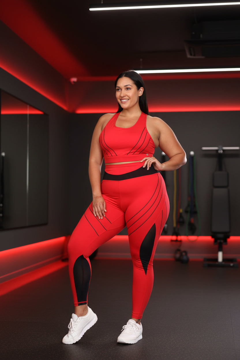 Mesh Sports Bra & Leggings Set
