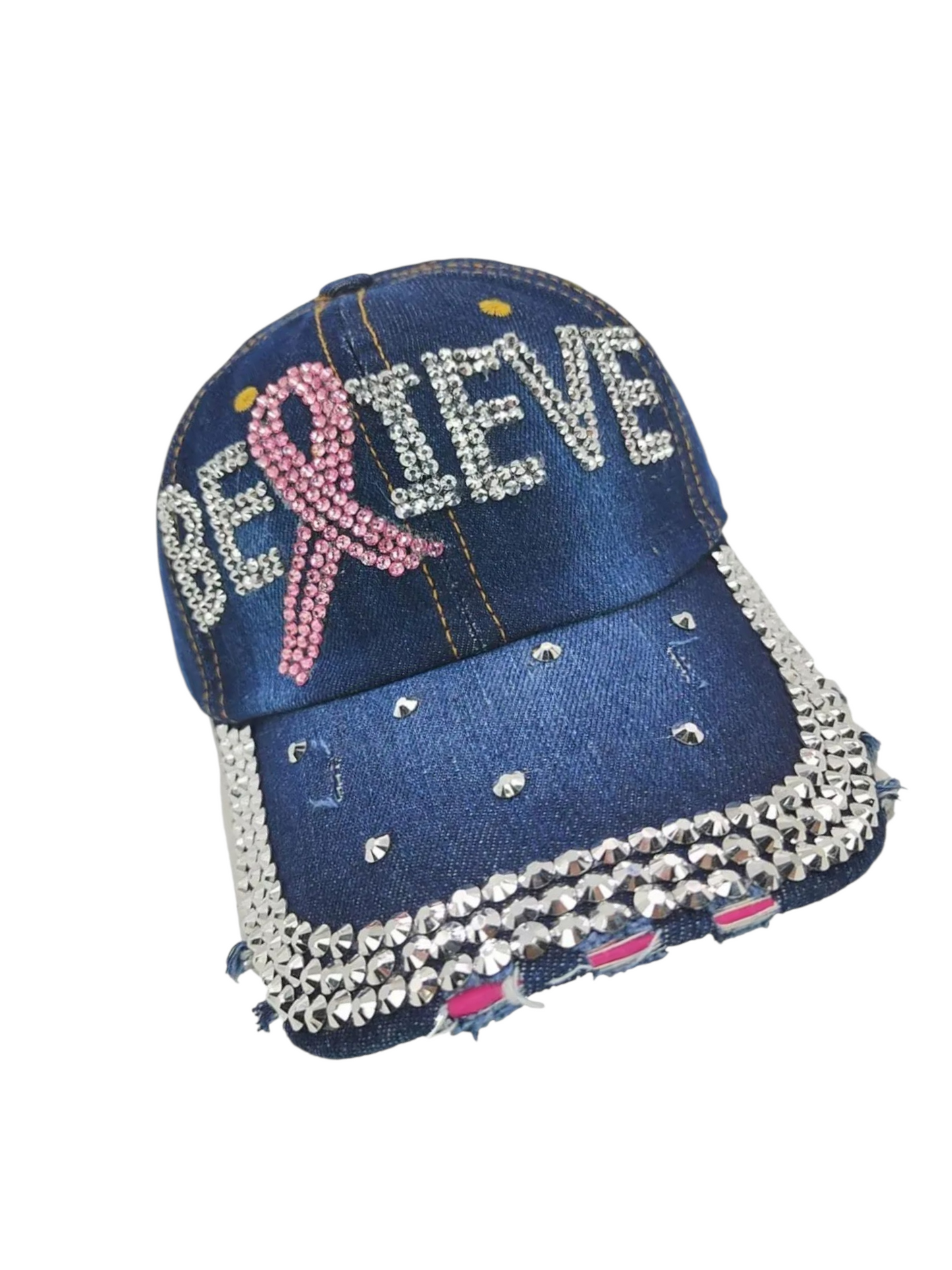 Pink Ribbon Believe Baseball Cap