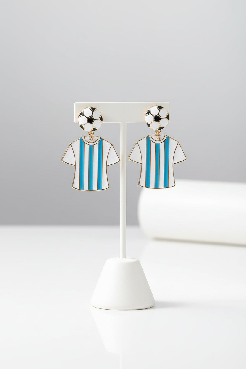Fifa Jersey Drop Earrings
