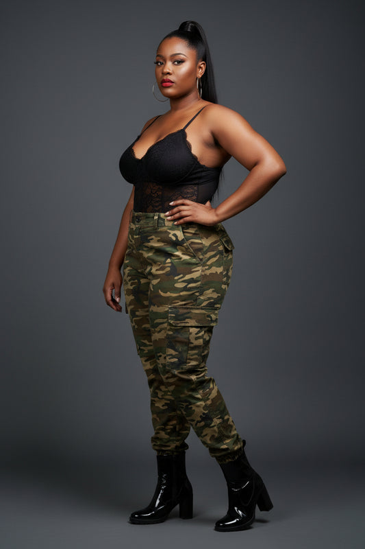 Casual Camo Print Pants