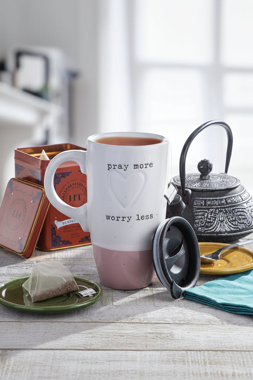 Pray More Wory Less Mug