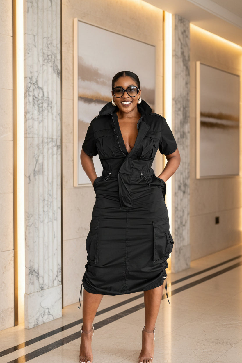 Utility Pocket Shirtdress