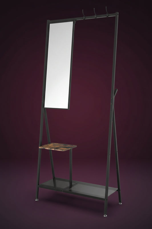 Coat Rack with Mirror