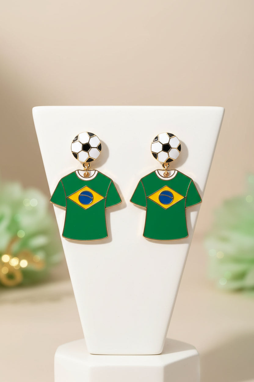 Fifa Jersey Drop Earrings