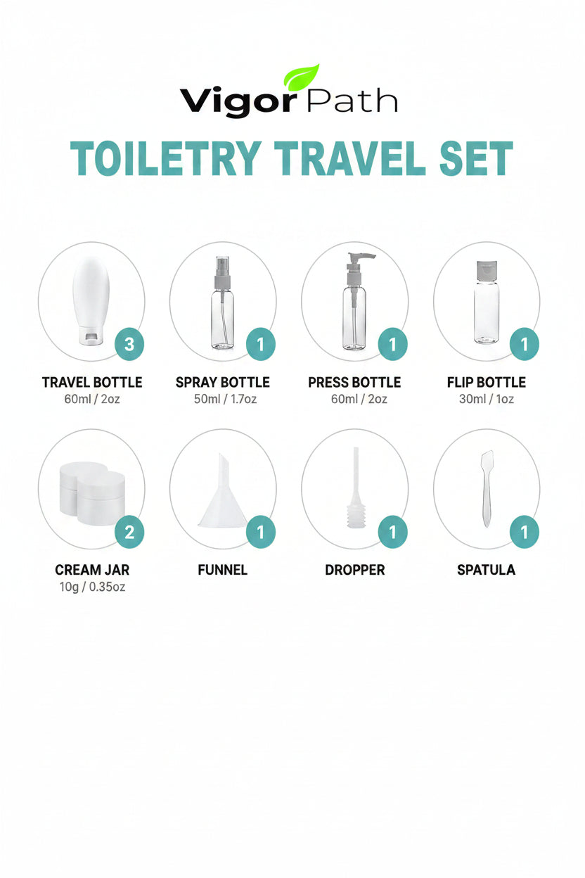 11-Piece Portable Travel Bottle Set
