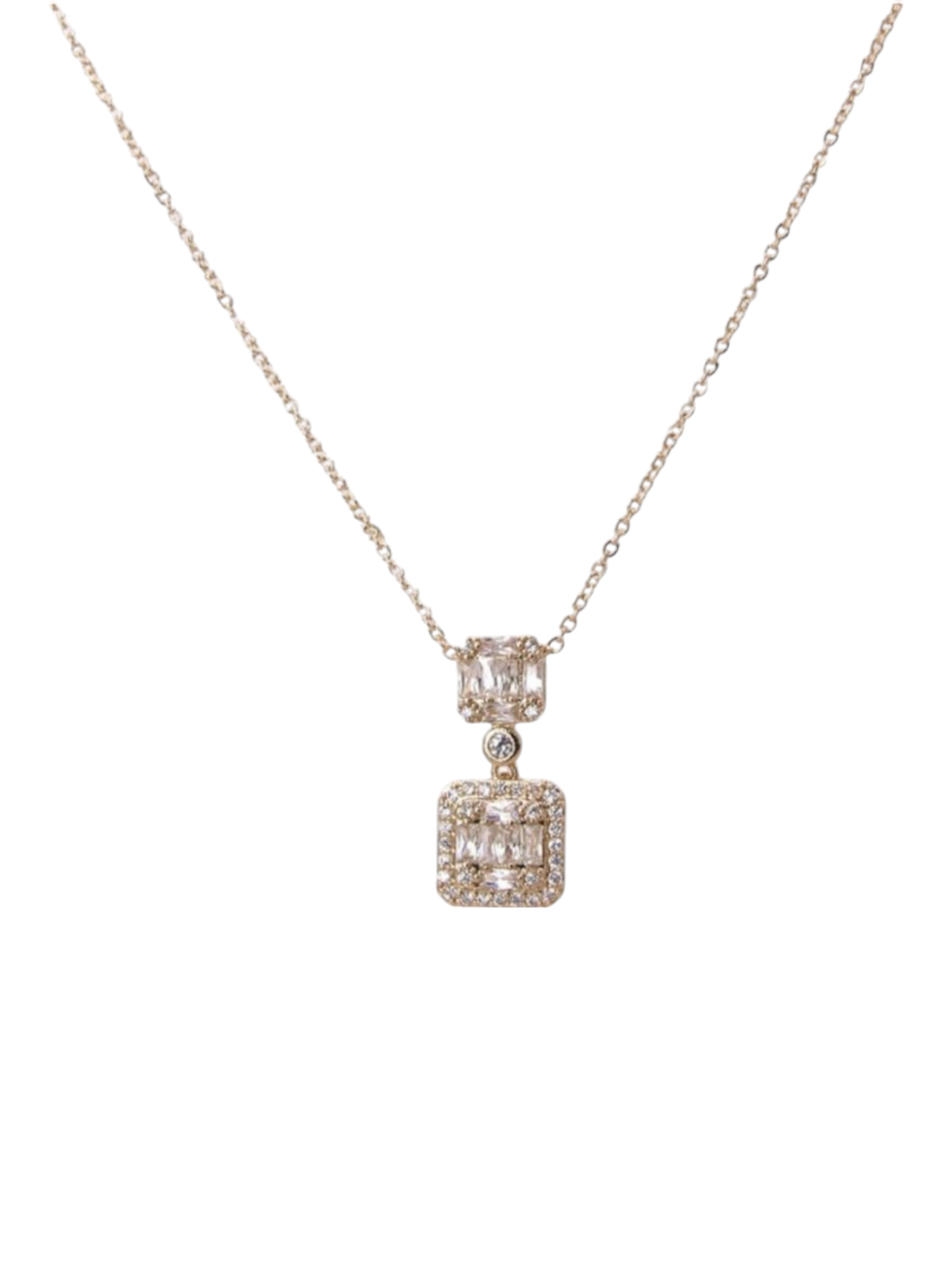 Double Square Necklace
