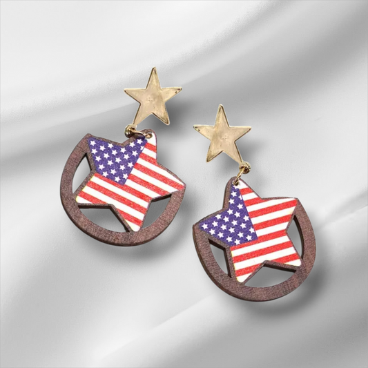 Wooden Flag Star