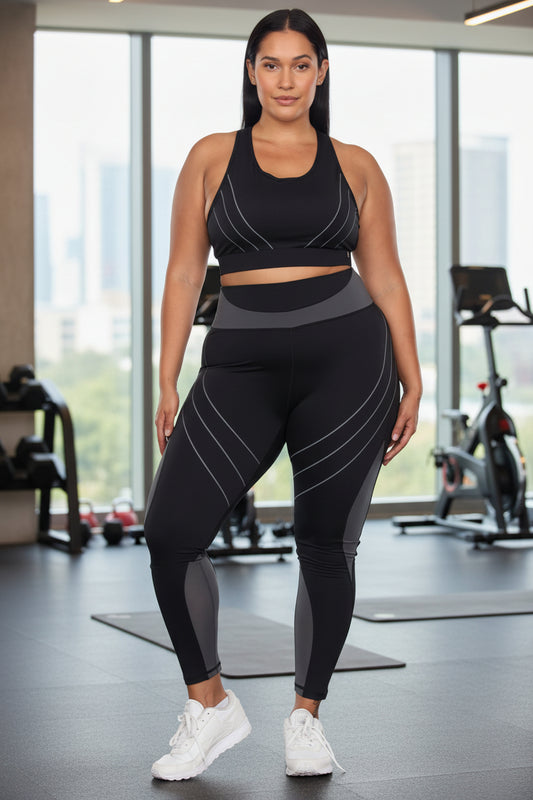 Mesh Sports Bra & Leggings Set