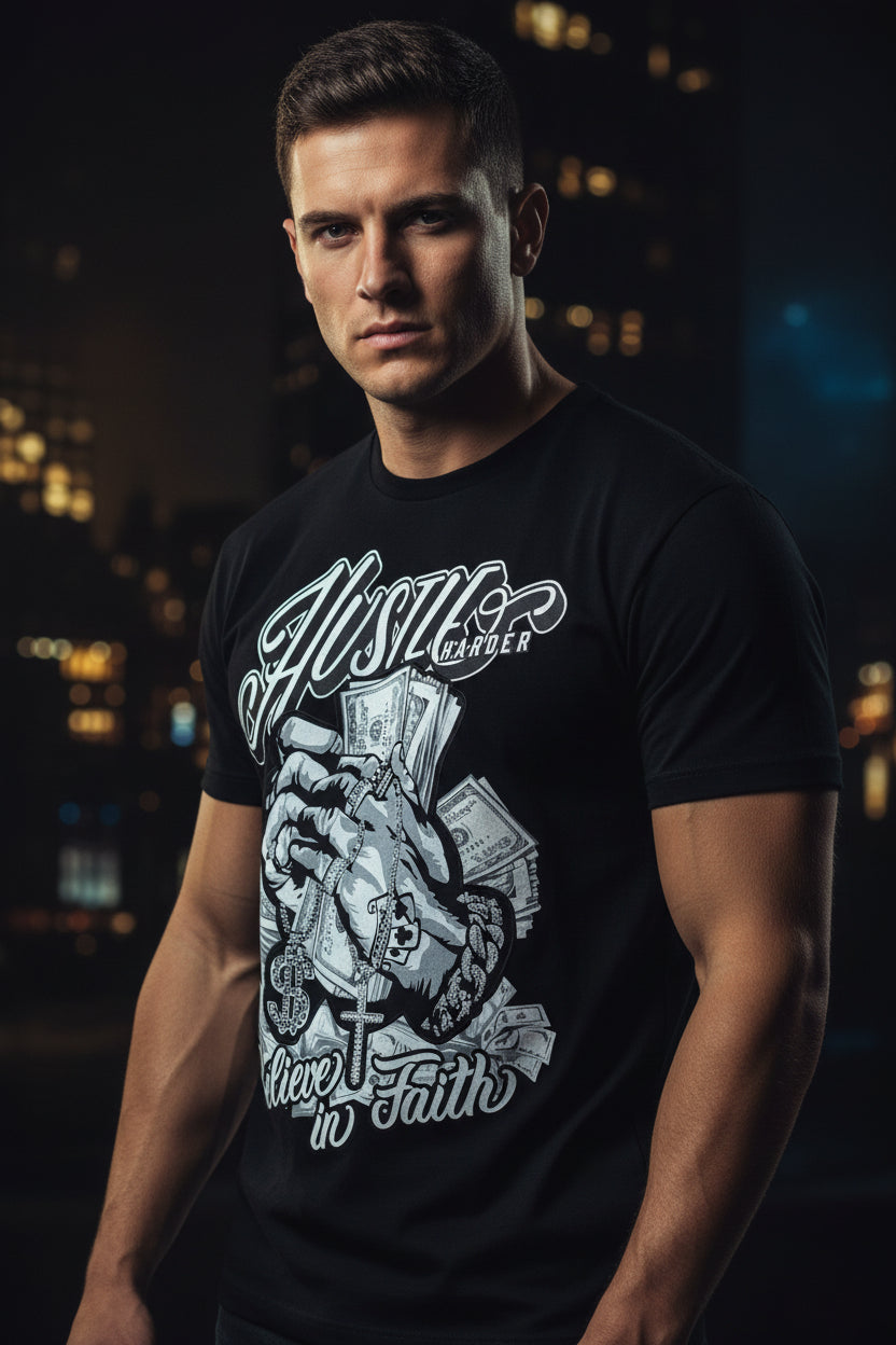 Hustle Rhinestone T-shirt