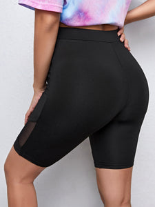 Maternity Mesh Biker Shorts