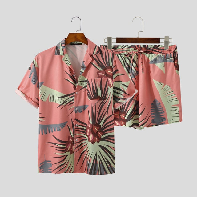 Men Hawaiian Short Set